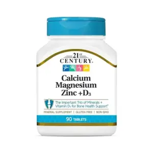21st Century Cal Mag Zinc + D3 Tablets | 90 Count
