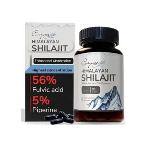 Cosynee Himalayan Shilajit Capsules | with 56% Fulvic Acid and 5% Piperine - (90 Capsules)