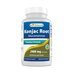 Best Naturals Konjac Root - 2000mg | 180 Count