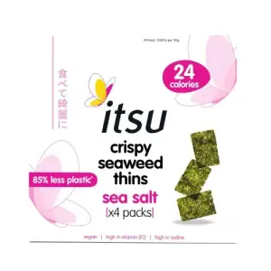 Itsu Crispy Seaweed Thins - Sea Salt 4 x 5g
