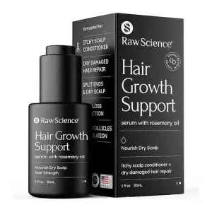Raw Science Biotin Keratin Rosemary Oil Hair Growth Serum | 1 Fl Oz