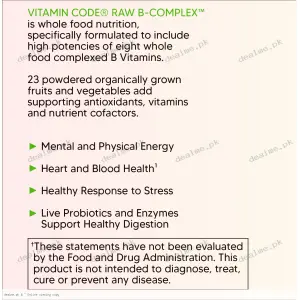 VITAMIN CODE® RAW B-COMPLEX™ label section 1