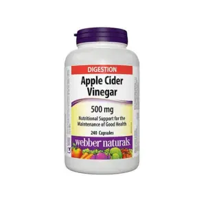 Webber Naturals Apple Cider Vinegar 500 mg, 240 Capsules