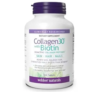 Webber Naturals Marine Collagen + Bioelastin Peptides, 120 Capsules