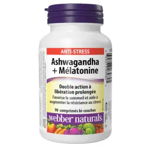 Webber Naturals Ashwagandha + Melatonin, 90 Tablets