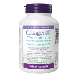 Collagen30 with Melatonin Collagen Peptides 120 Tablets