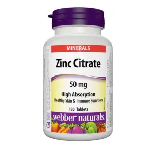 Webber Naturals Zinc Glycinate Chelate 50mg 400Veg Caps