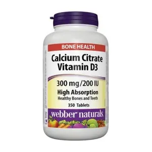 Webber Naturals Calcium Citrate D3 300/200 - 350 Tablets