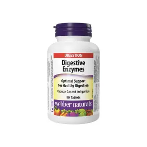 Webber Naturals Digestive Enzymes 90 Tablets - Protein & Carb Support
