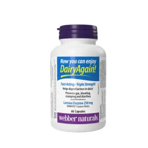 Dairy Again Lactase Enzyme 250 mg Capsules
