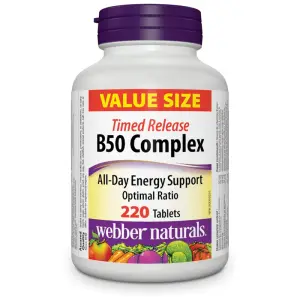 Webber Naturals Vitamin B50 Complex 220 Tabs - Timed Release