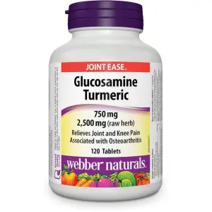 Webber Naturals Glucosamine + Turmeric 120 Tablets