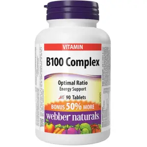 Webber Naturals Vitamin B100 Complex 90 Tablets