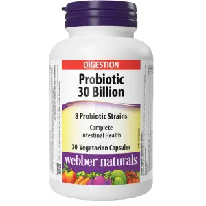 Webber Naturals Probiotic 30 Billion 8 Probiotic Strains 30-Capsules