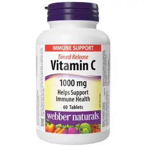 Webber Naturals Vitamin C Timed Release 1000 mg 60 Tablets