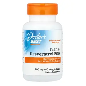Doctor's Best Trans-Resveratrol 200 with Resvinol 200 mg 60 Veggie Caps