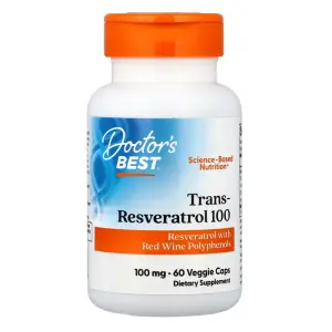 Doctor's Best Trans-Resveratrol 100 with ResVinol 100 mg 60 Veggie Caps