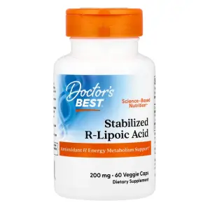 Doctor's Best Stabilized R-Lipoic Acid 200 mg 60 Veggie Caps