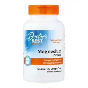 Doctor's Best Magnesium Citrate, 125 mg 120 Veggie Caps