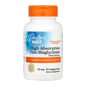 Doctor's Best High Absorption Zinc Bisglycinate 50 mg 90 Veggie Caps