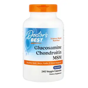 Doctor's Best Glucosamine Chondroitin MSM with OptiMSM 240 Veggie Caps