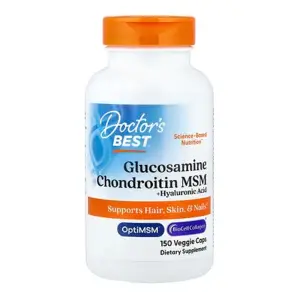 Doctor's Best Glucosamine Chondroitin MSM + Hyaluronic Acid 150 Veggie Caps
