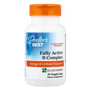 Doctor's Best Fully Active B Complex with Quatrefolic 30 Veggie Caps