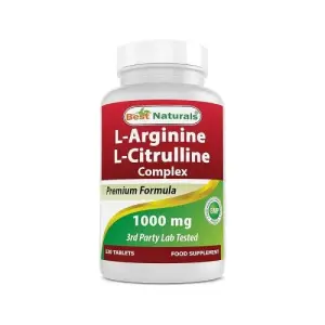 Best Naturals L-Arginine L-Citrulline Complex - 1000 Mg | 120 Tablets